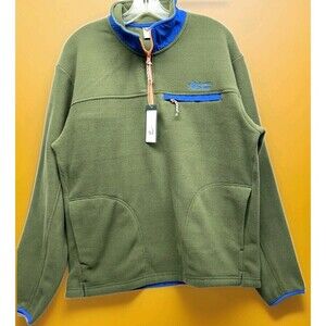 Alpine Designs Men's Large Lush Olive Polar Fleece‎ 1/4 Zip NWT Excellent Cr60